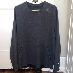Lululemon Mens At Ease Crewneck.  Dark Grey, Size Large.